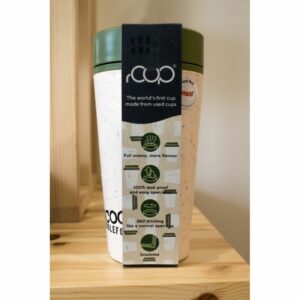 Scoop Coffee Cup (12oz) White & Green